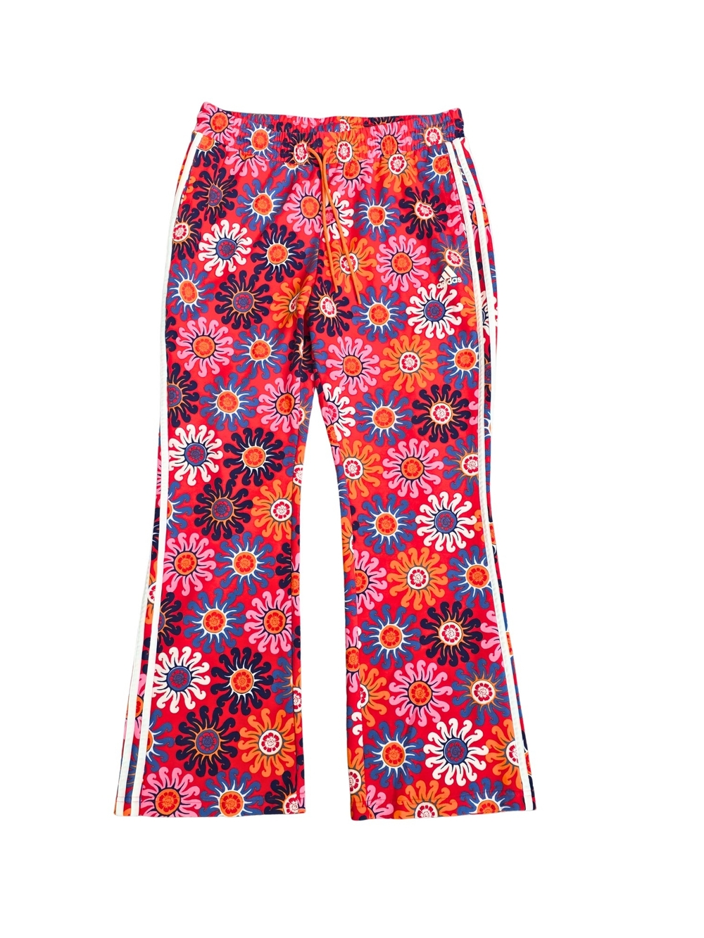Adidas x FARM Rio Floral Flare Track Pants XL Retro Tropical Athleisure - Picture 3 of 14